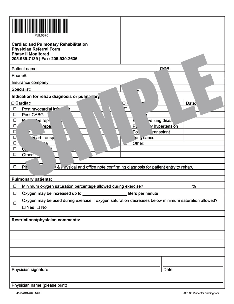 CARD/PULM PHYSICIAN REFERRAL FORM PHASE II