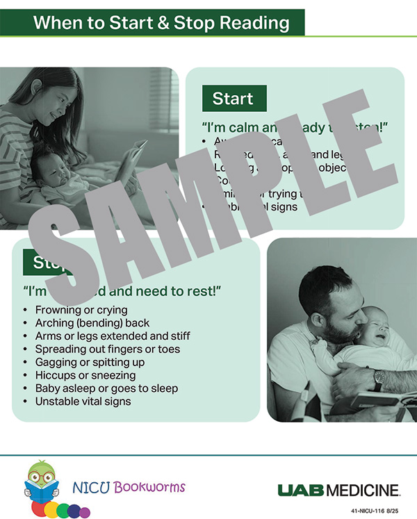 WHEN TO START-STOP READING NICU BOOKWORM