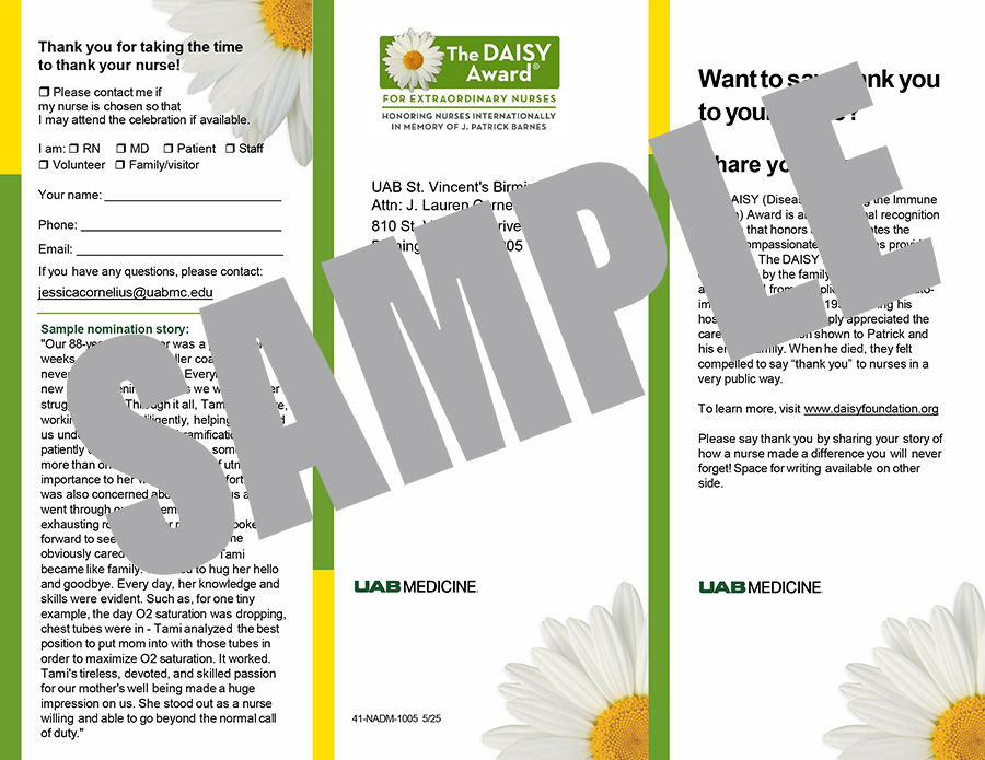 DAISY AWARD NOMINATION - BHAM