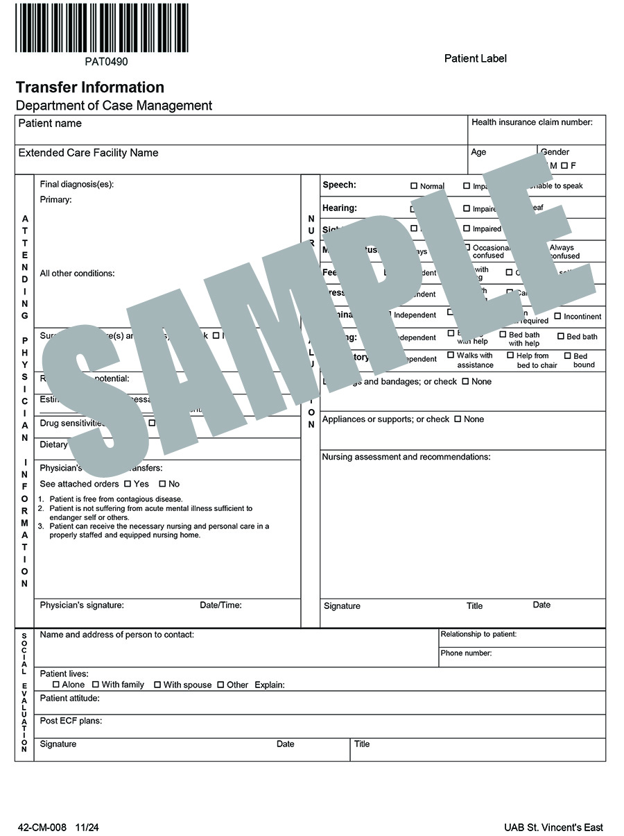 TRANSFER INFORMATION