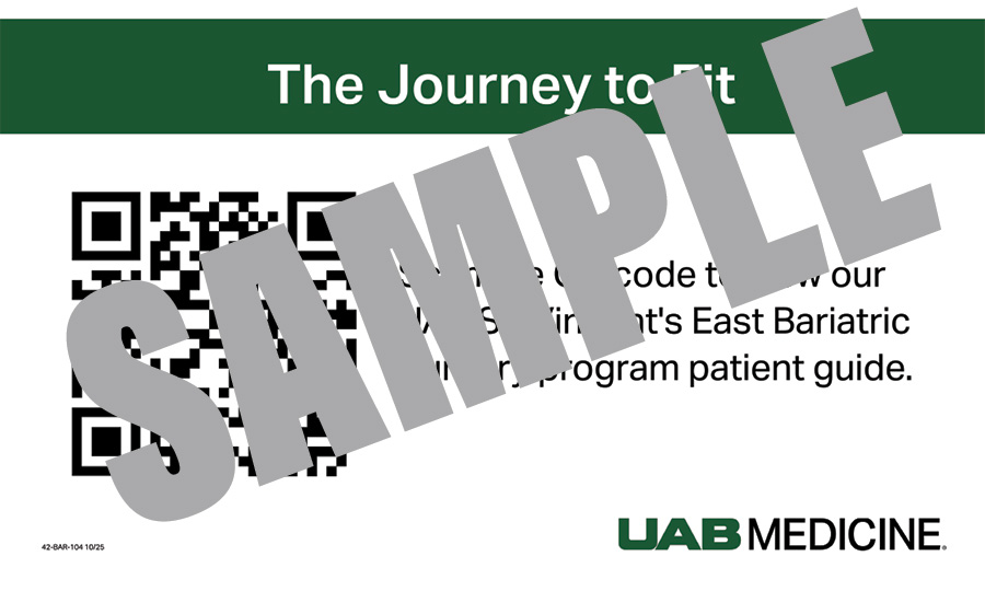 BARIATRIC DIGITAL GUIDE QR CODE CARD