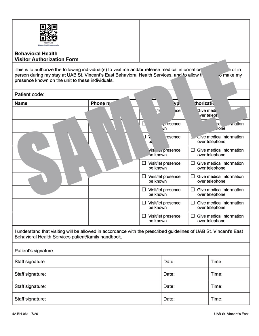 VISITOR AUTHORIZATION FORM