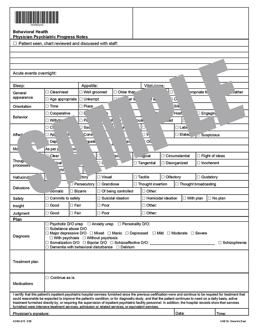 PHYSICIAN PSYCHIATRIC PROGRESS NOTES