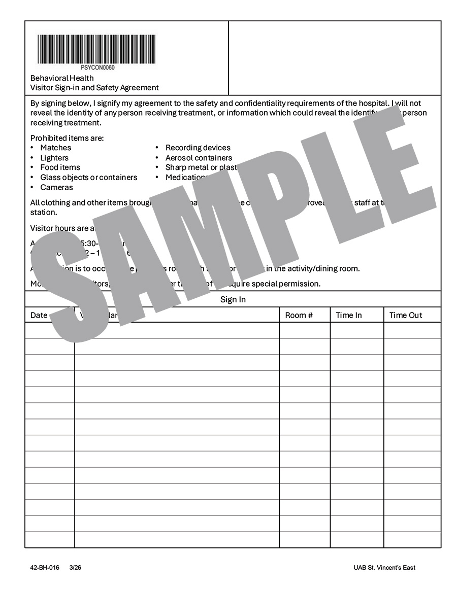 VISITOR SIGN-IN AND SAFETY AGREEMENT