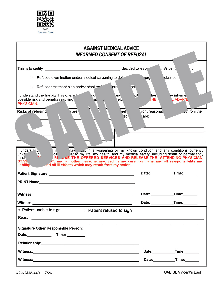 AGAINST MEDICAL ADVICE - EAST