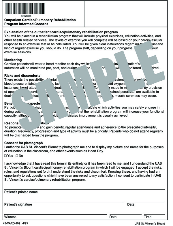 INFORMED CONSENT OP CARDIC PULM REHAB