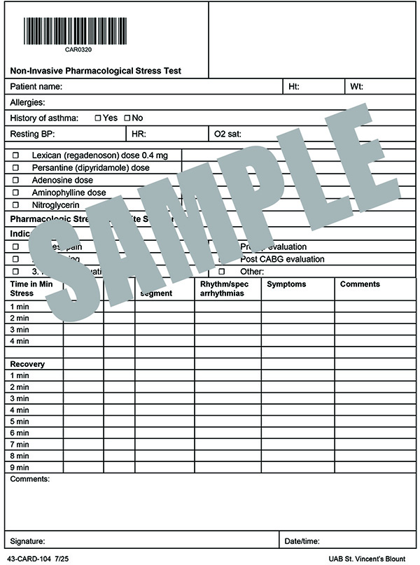 PHARMACOLOGICAL STRESS TEST