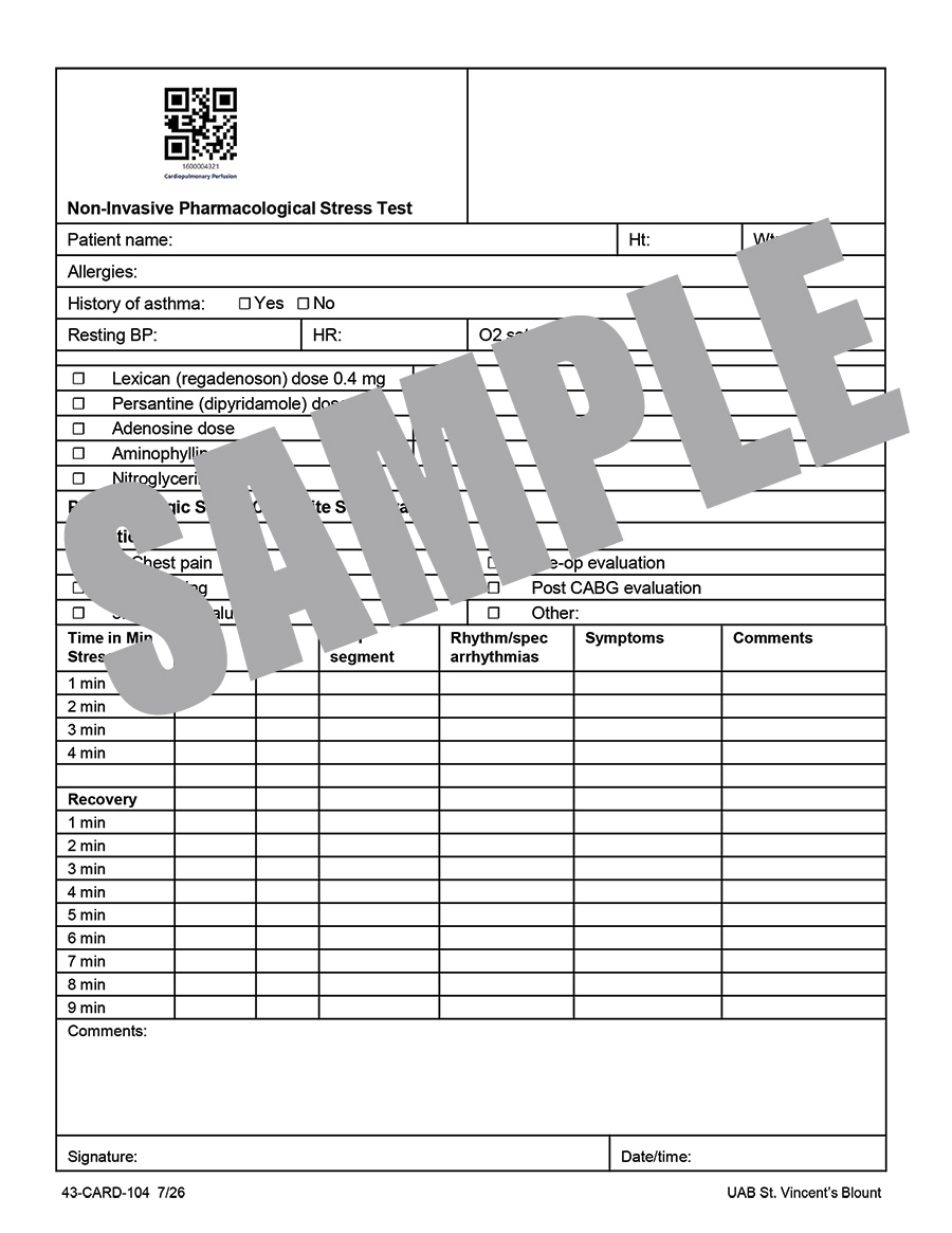 PHARMACOLOGICAL STRESS TEST
