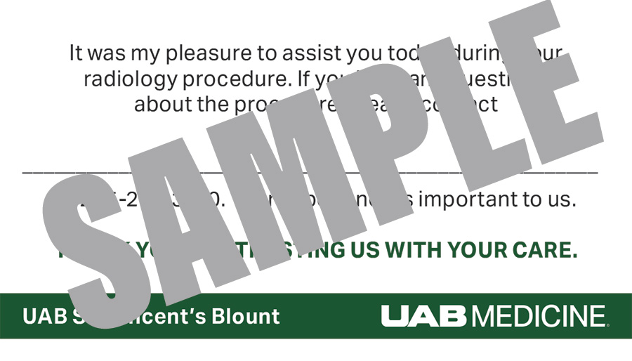 BLOUNT IMAGING SERVICE CARD