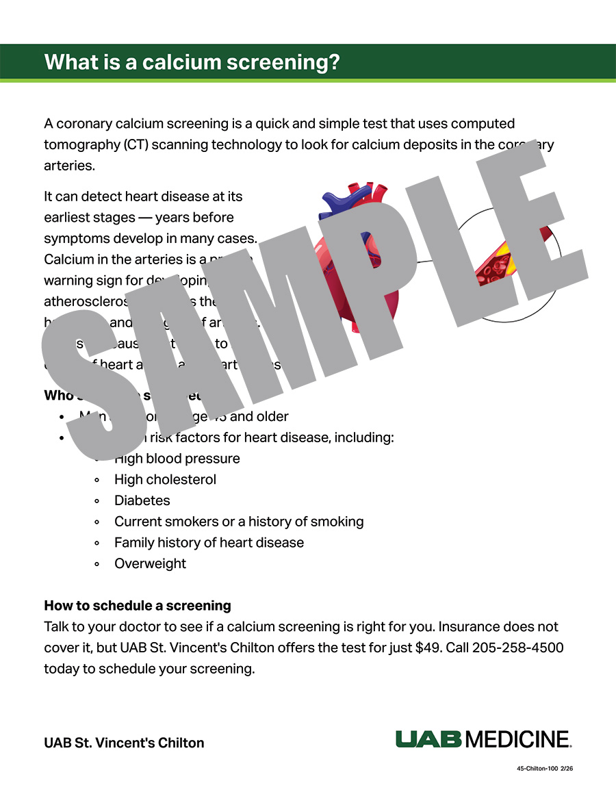 CALCIUM SCORING FLYER