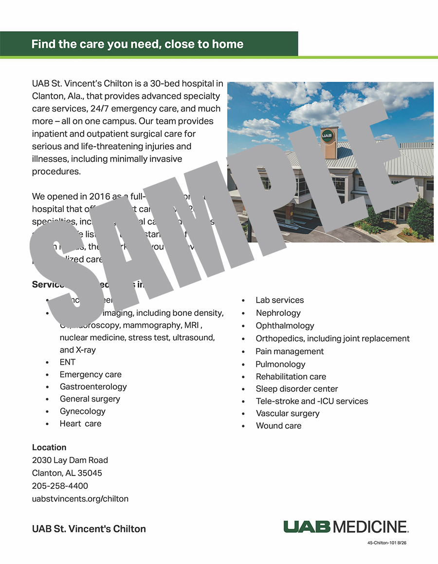 CHILTON SERVICES FLYER