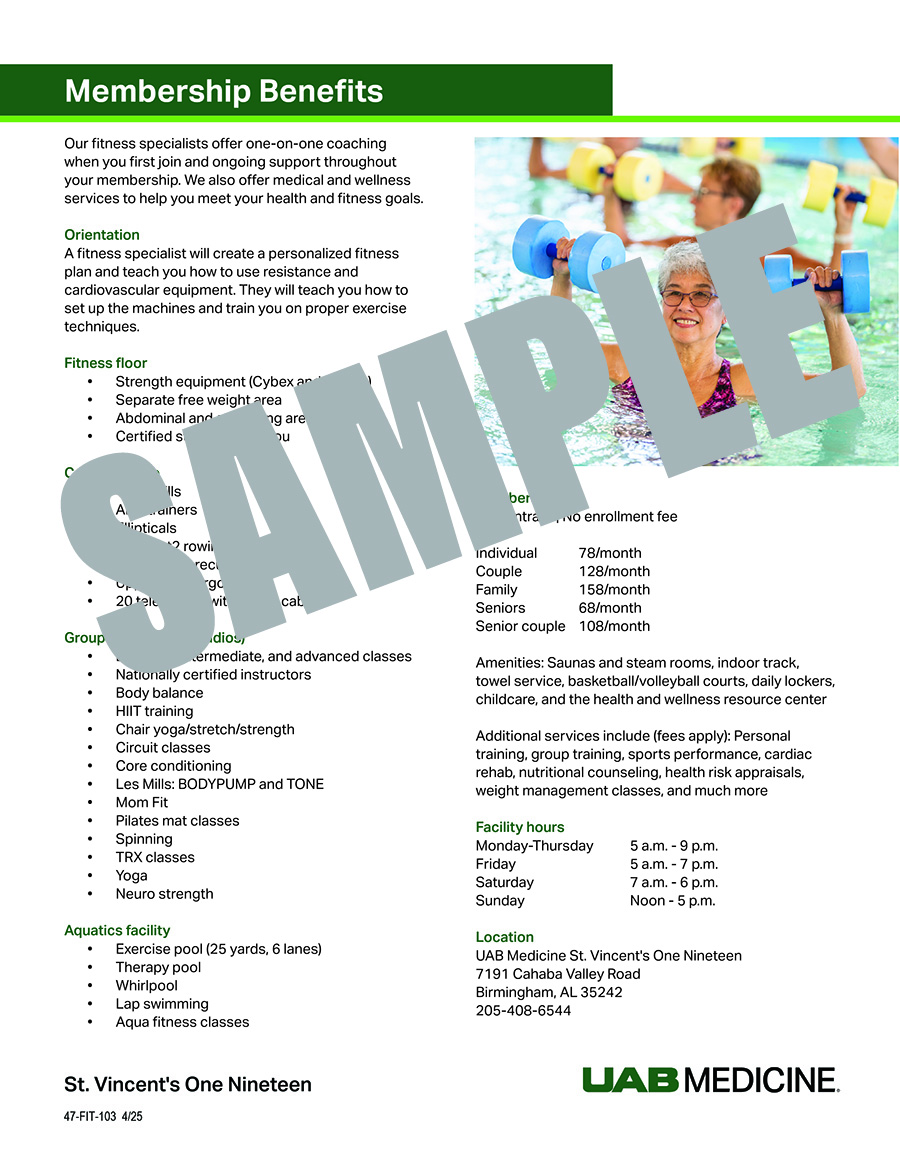 FITNESS MEMBERSHIP BENEFITS