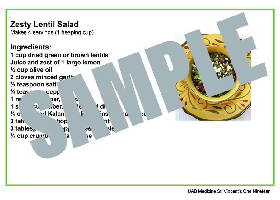 ZESTY LENTIL SALAD RECIPE