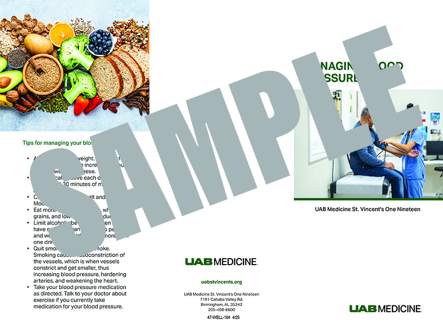 MANAGING BLOOD PRESSURE BROCHURE