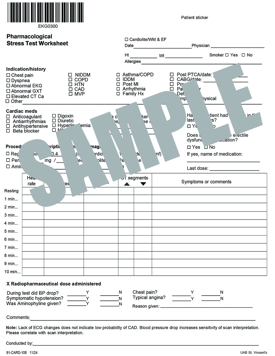 PHARMACOLOGICAL STRESS TEST