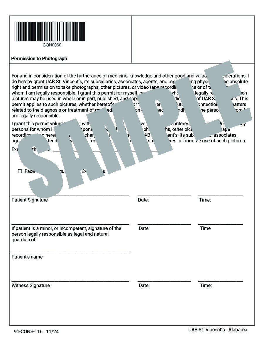 PERMISSION TO PHOTO-VIDEO