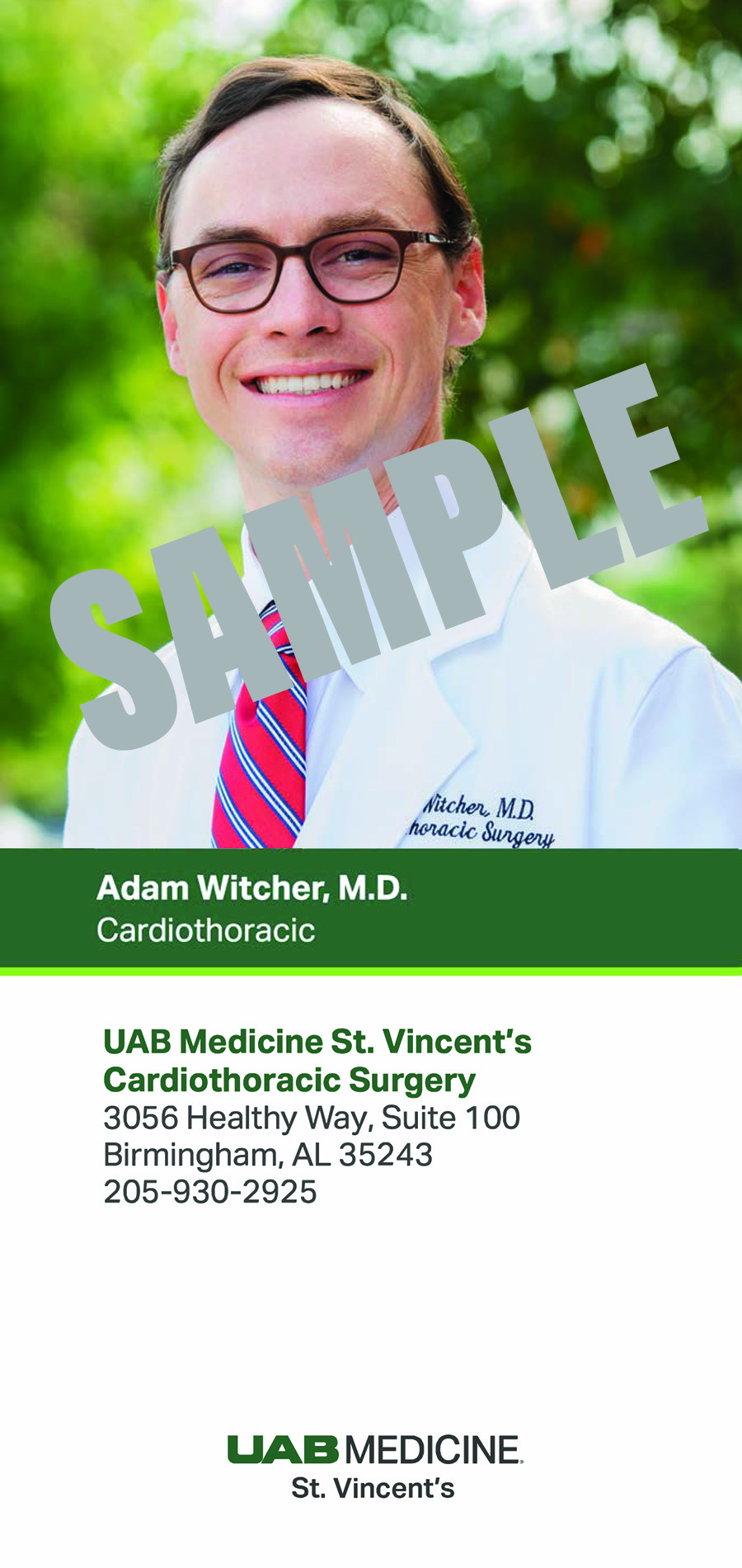 ADAM WITCHER, M.D. BIOCARD
