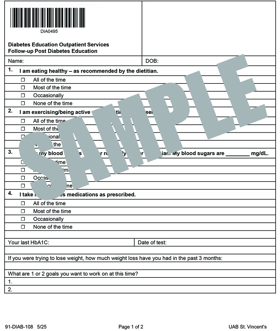 FOLLOW-UP POST DIABETES EDUCATION