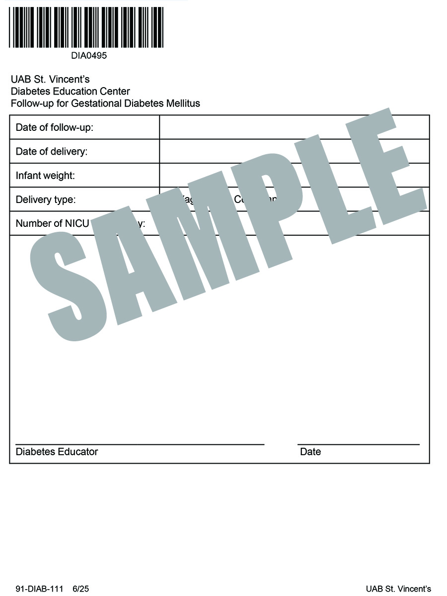 FOLLOW-UP FOR GESTATIONAL DIABETES