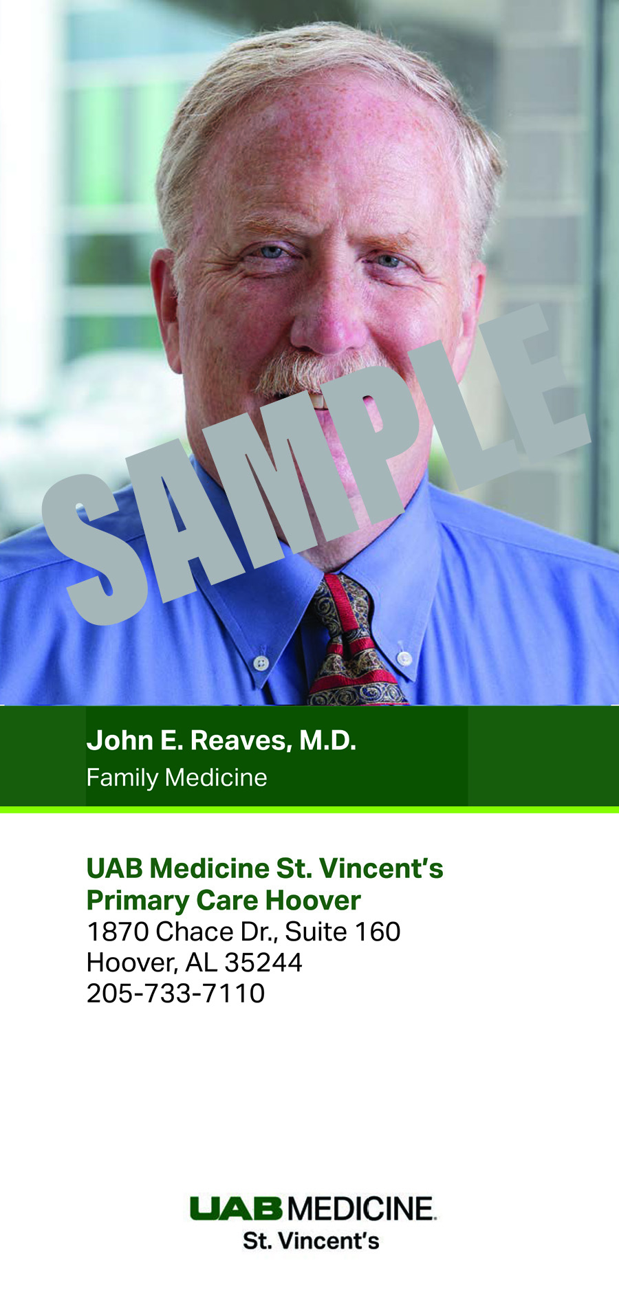 JOHN REAVES, M.D. BIOCARD