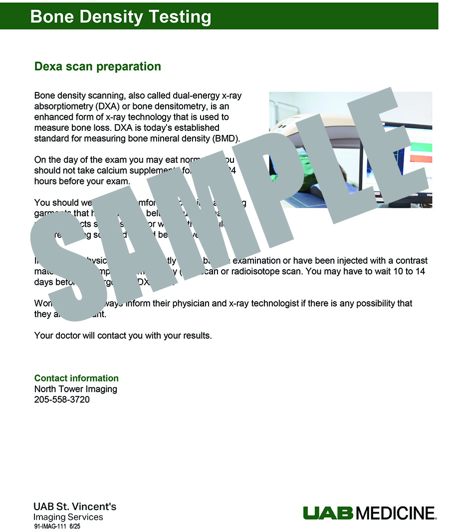 BONE DENSITY TESTING