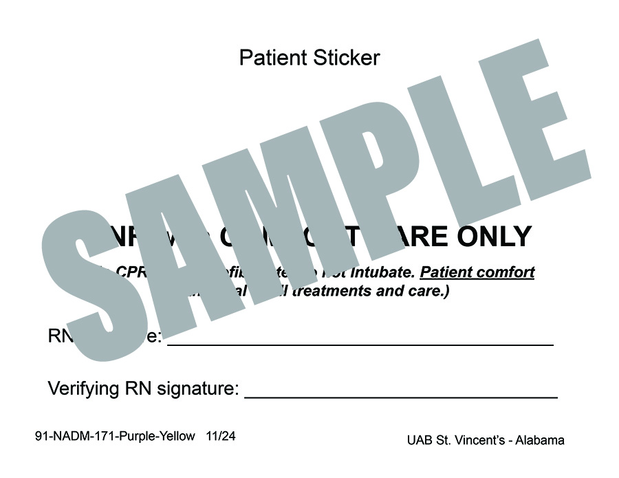 COMFORT CARE CARD - PURPLE/YELLOW