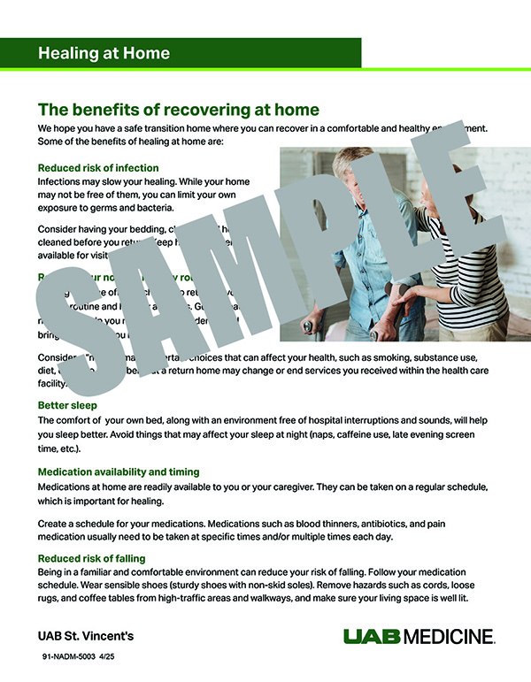 HEALING AT HOME FLYER