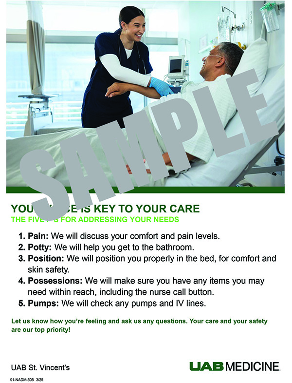 FIVE Ps TO ADDRESS PATIENT NEEDS FLYER