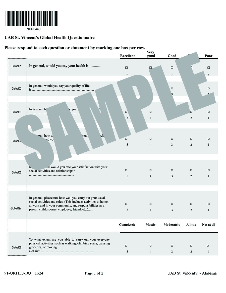 GLOBAL HEALTH SCALE