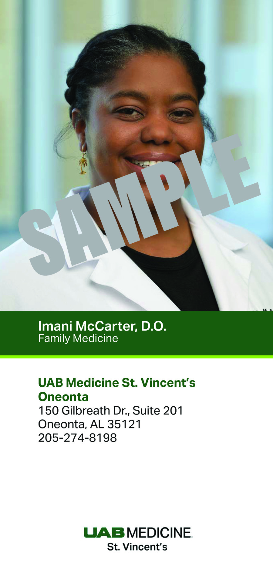 IMANI McCARTER, D.O. BIOCARD