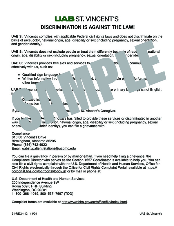 NOTICE OF NONDISCRIMINATION