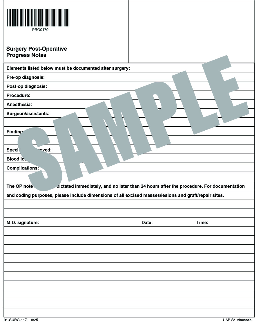 SURGERY POST-OP PROGRESS NOTES