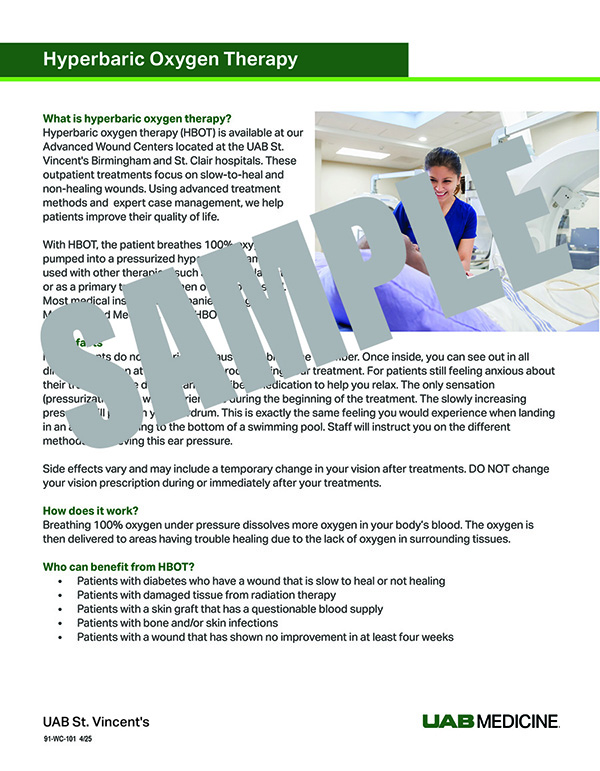 HYPERBARIC OXYGEN THERAPY FLYER