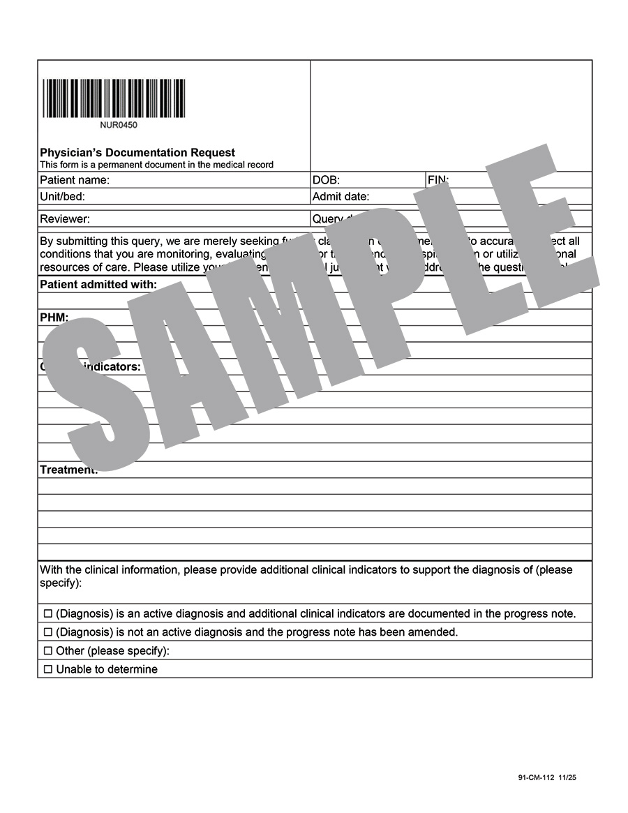 CLINICAL VALIDITY QUERY