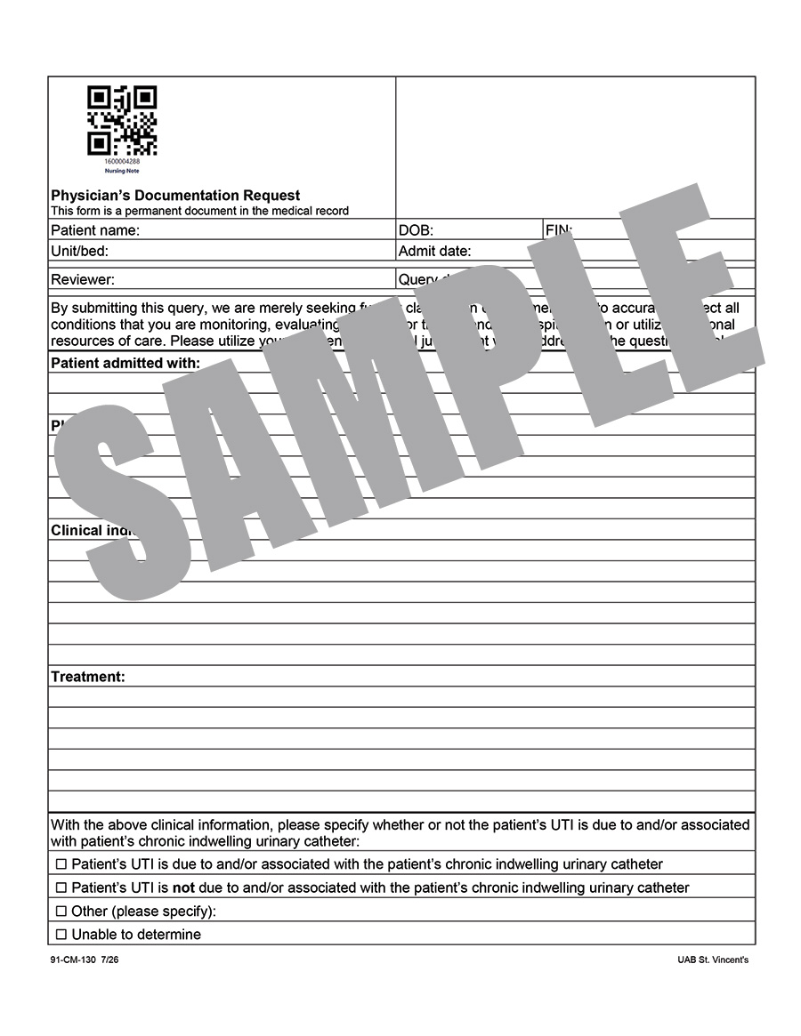 UTI FOLEY QUERY