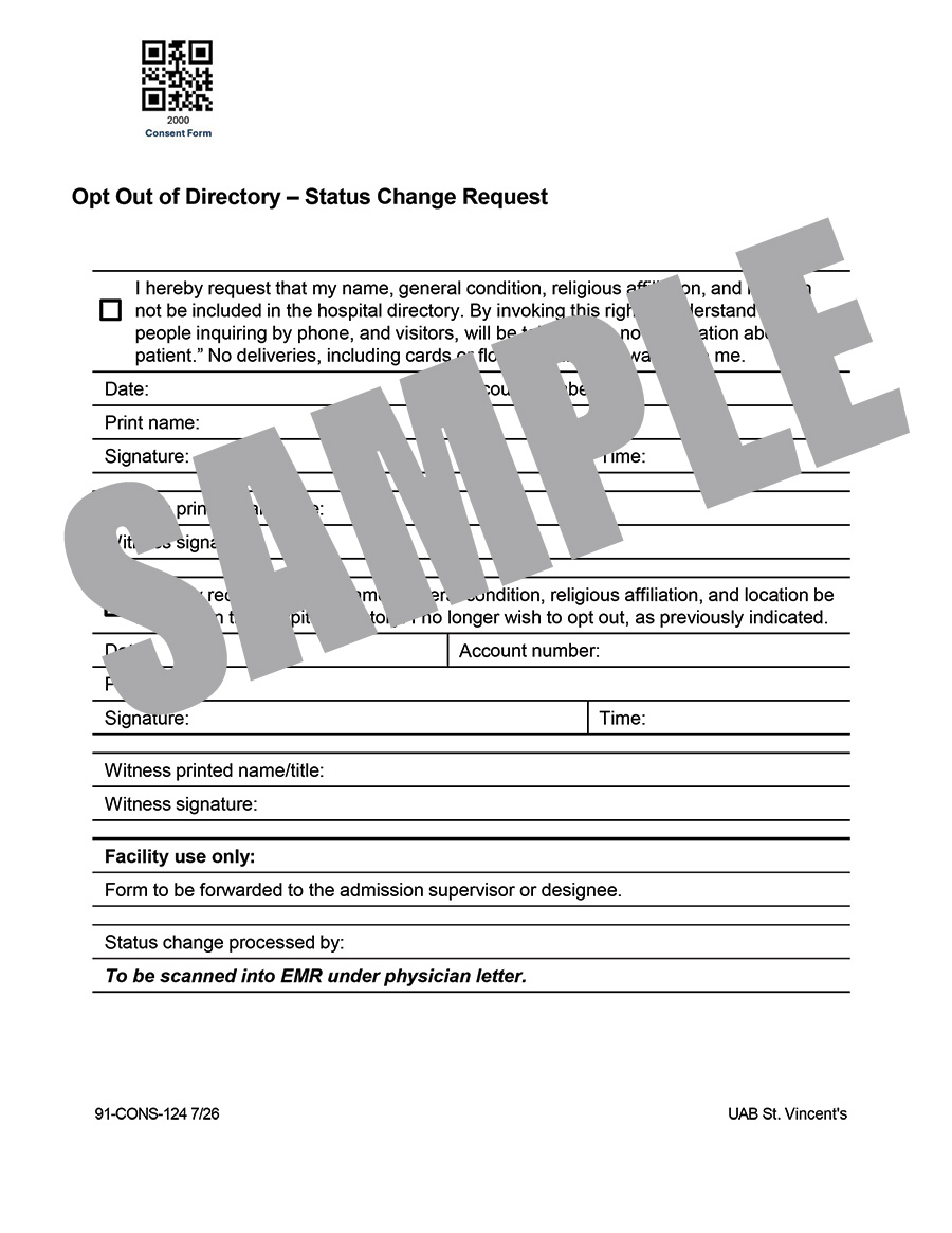OPT OUT FORM