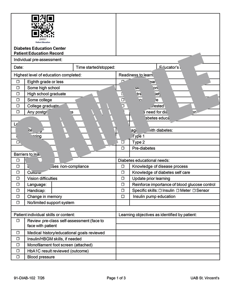 PATIENT EDUCATION RECORD