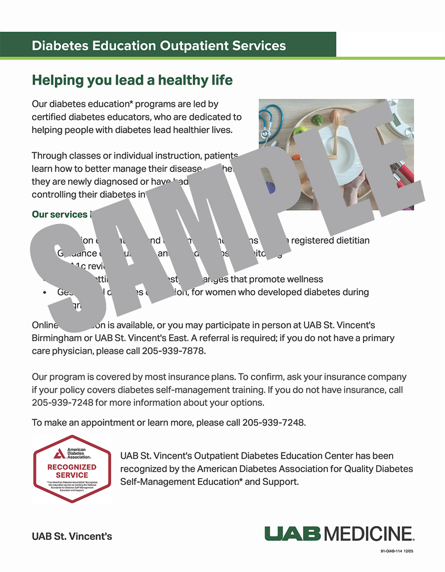 DIABETES EDUC OP FLYER