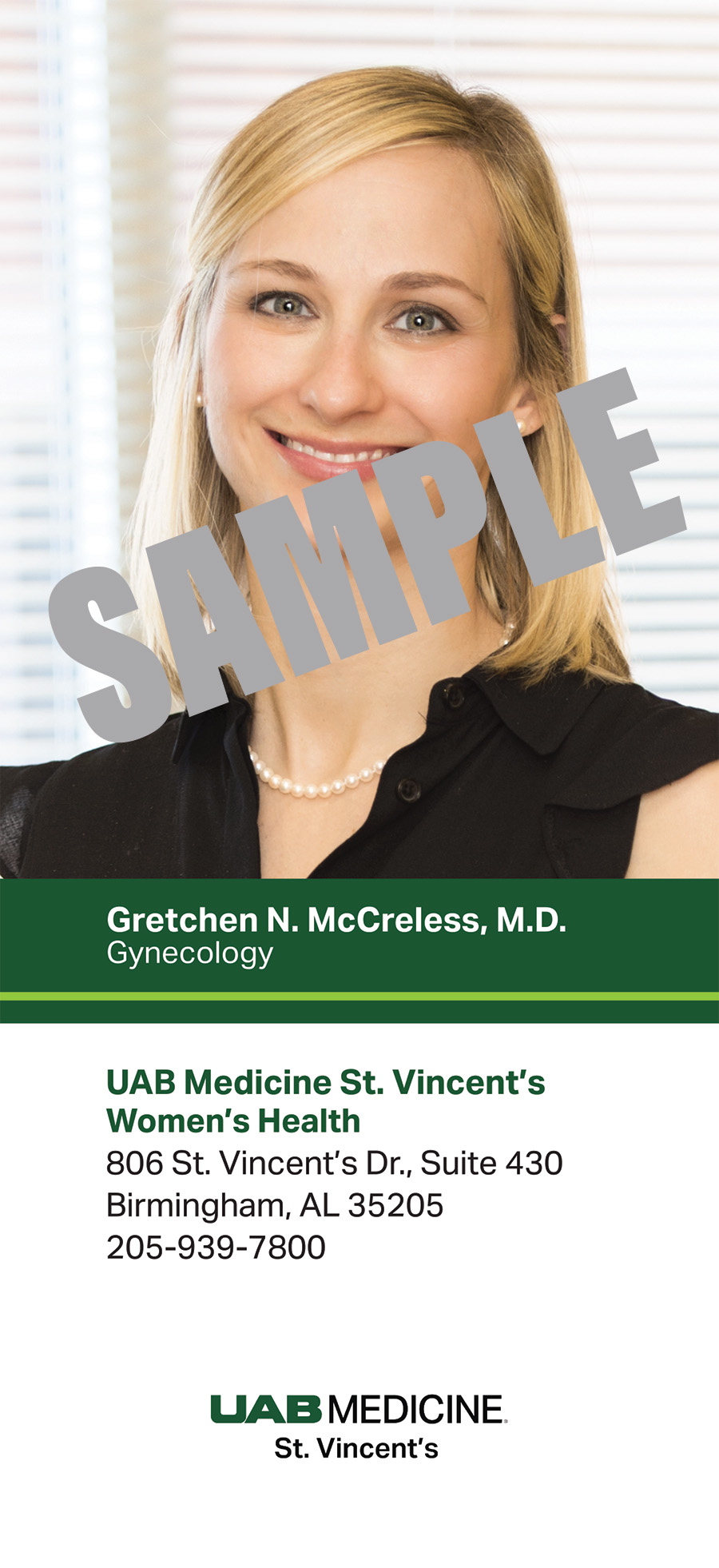 GRETCHEN McCRELESS, M.D. BIOCARD