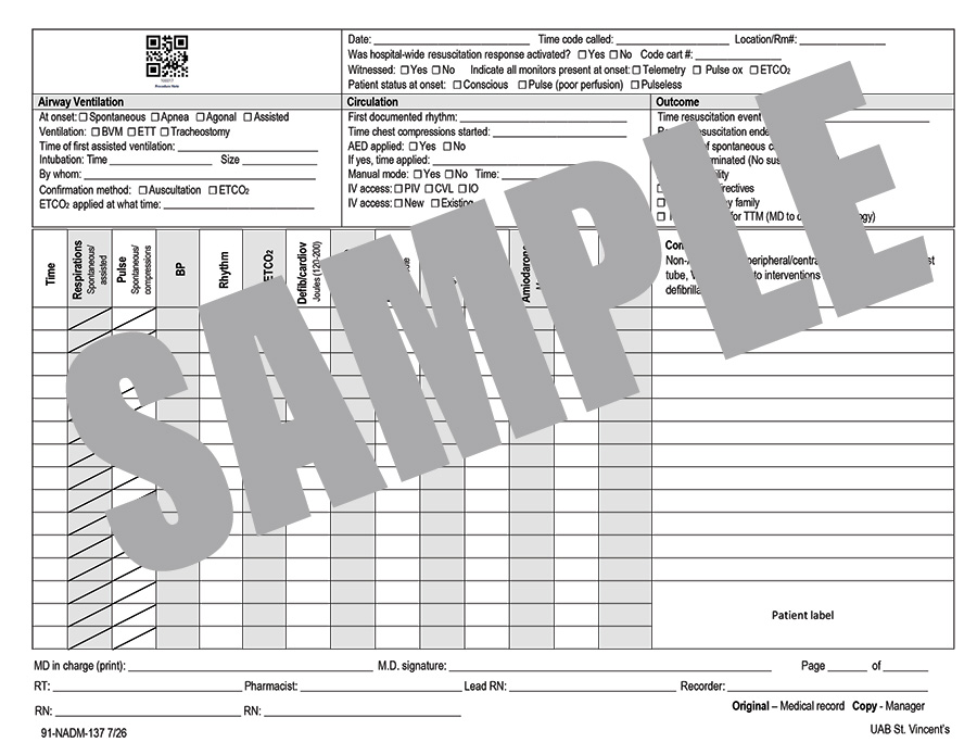 CODE BLUE DATA SHEET