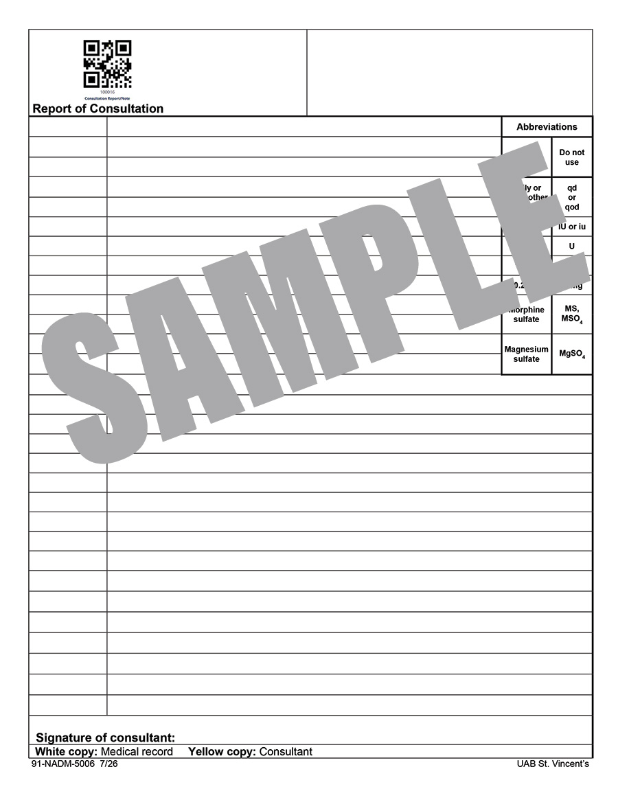 REPORT OF CONSULTATION