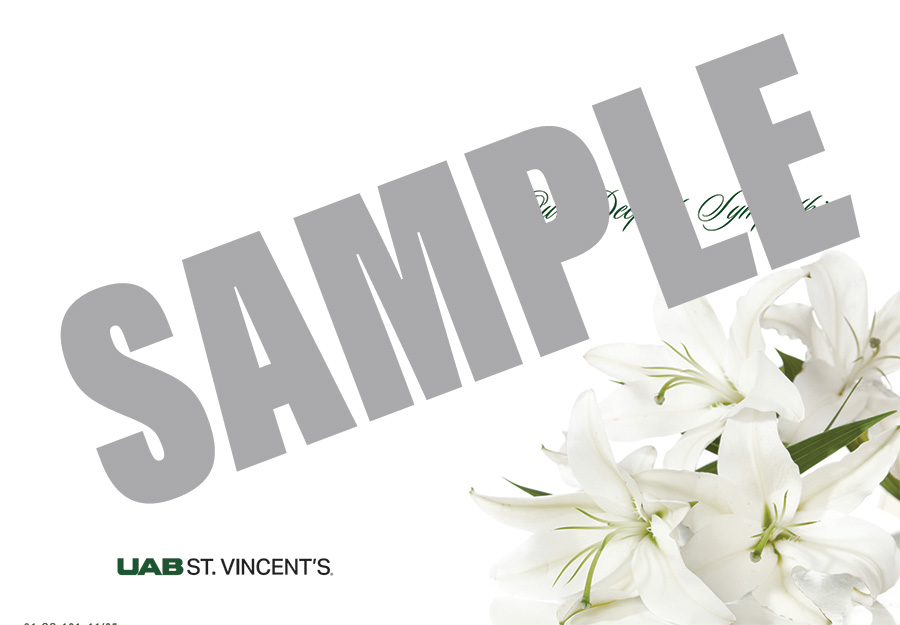 UAB St. Vincent's Sympathy Card