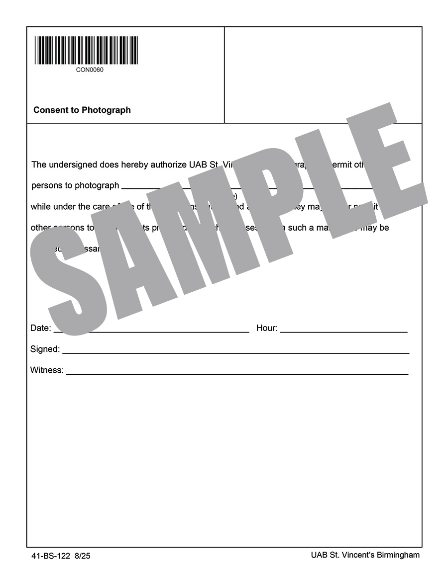 CONSENT TO PHOTGRAPH