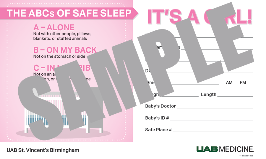 SAFE INFANT SLEEP CARD_GIRL