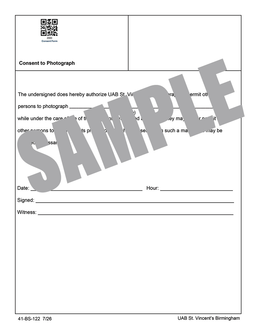 CONSENT TO PHOTGRAPH
