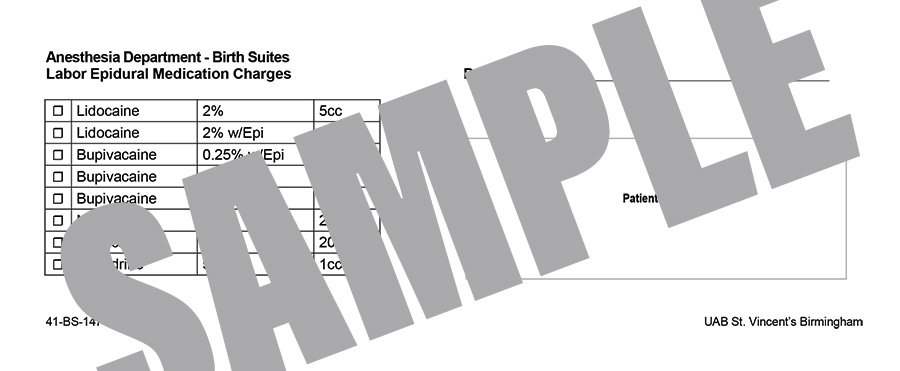 UAB BIRTH SUITES LABOR EPIDURAL ME