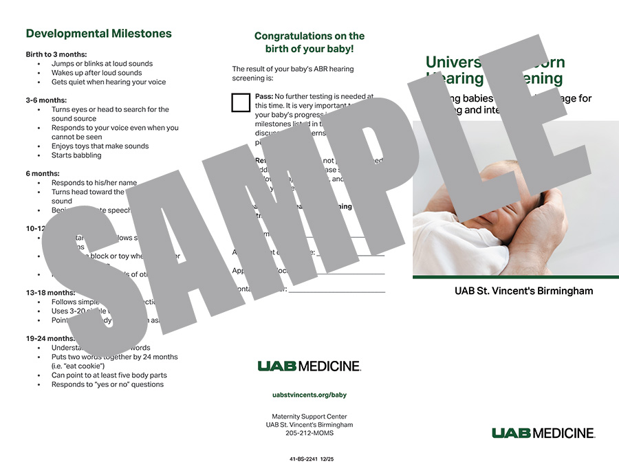 NEWBORN HEARING SCREENING BROCHURE