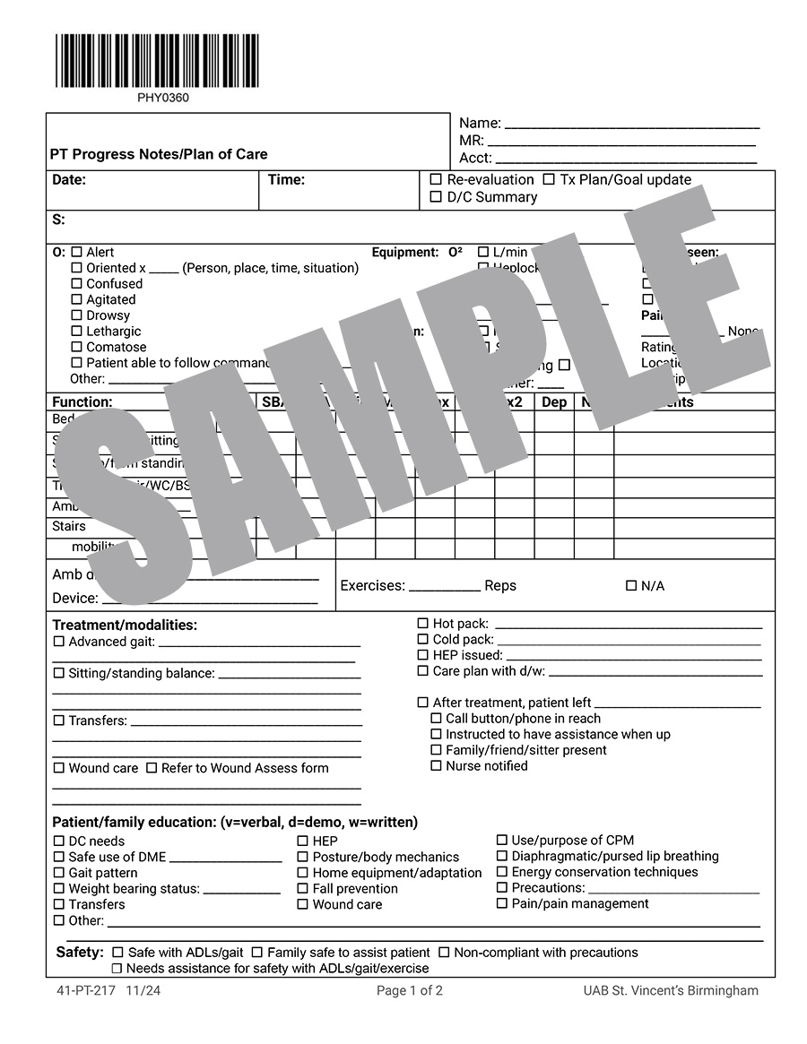 PT PROGRESS NOTE/PLAN OF CARE