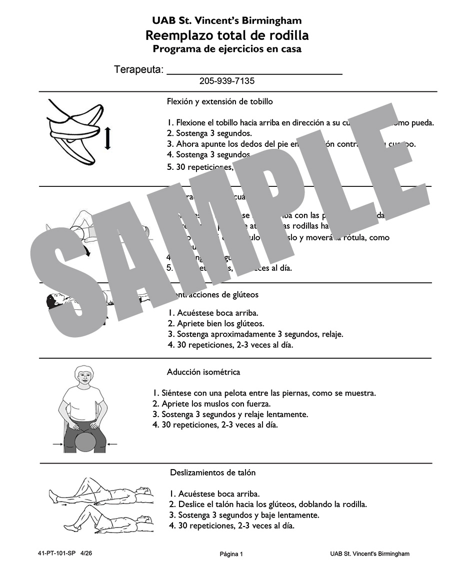 TOTAL KNEE REPLACEMENT HEP-SPANISH