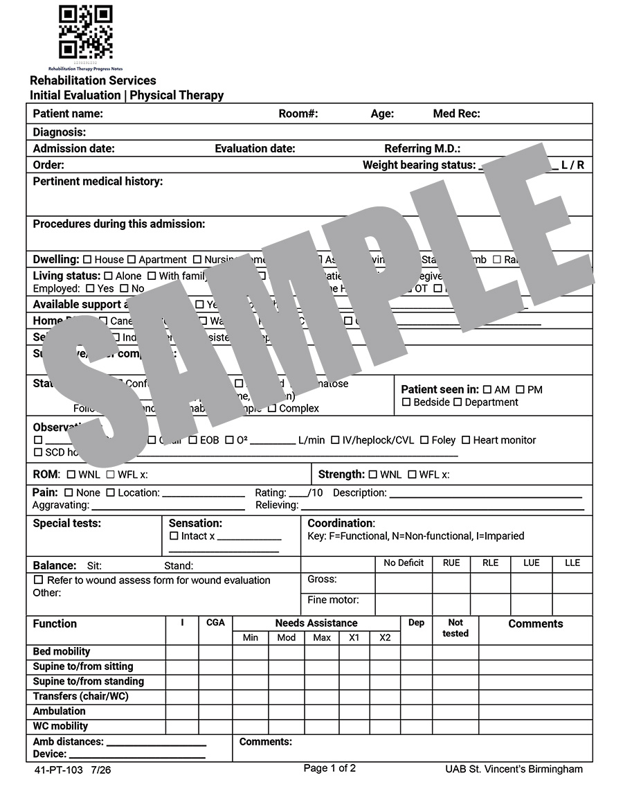 PT EVALUATION